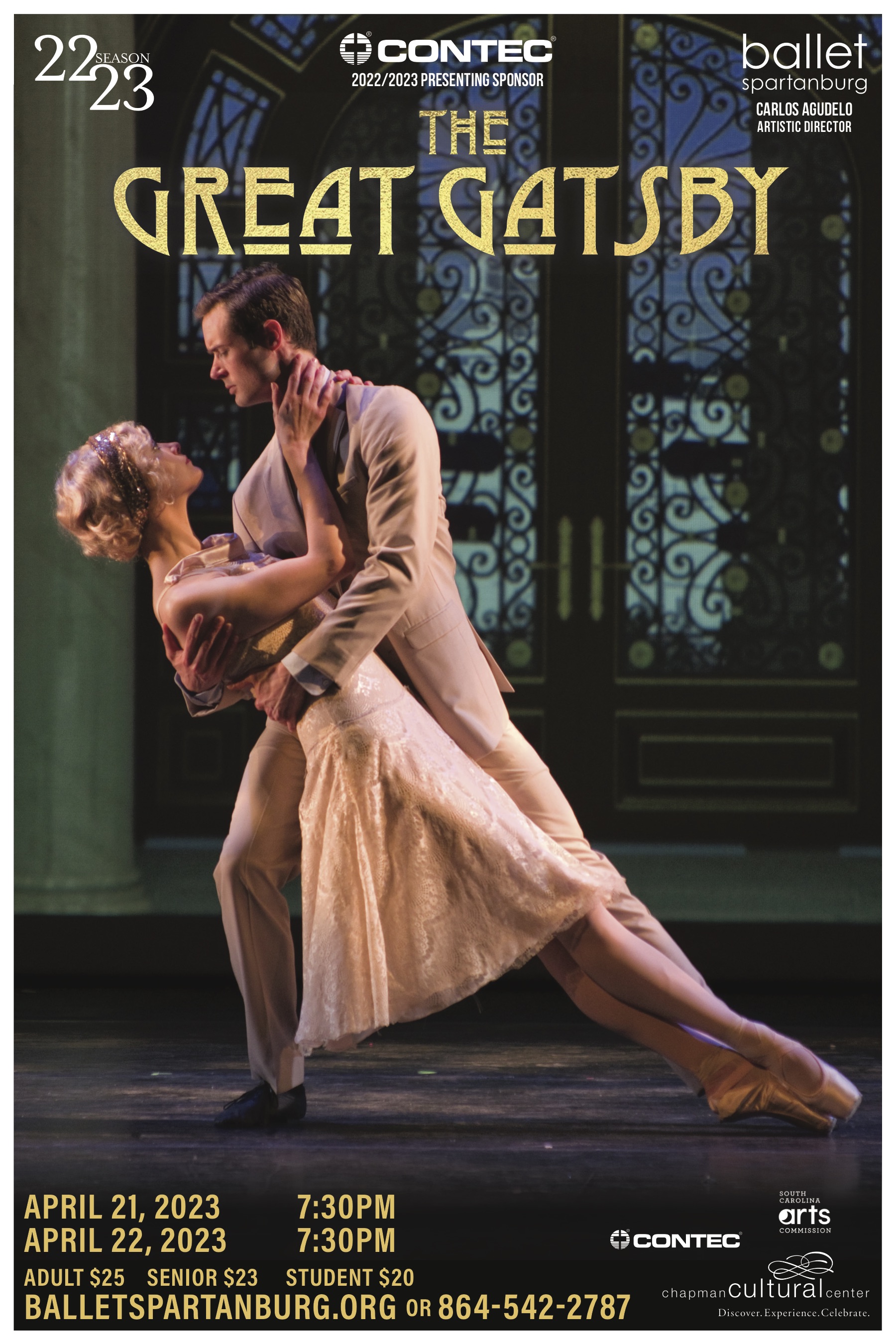 Ballet Spartanburg The Great Gatsby Poster