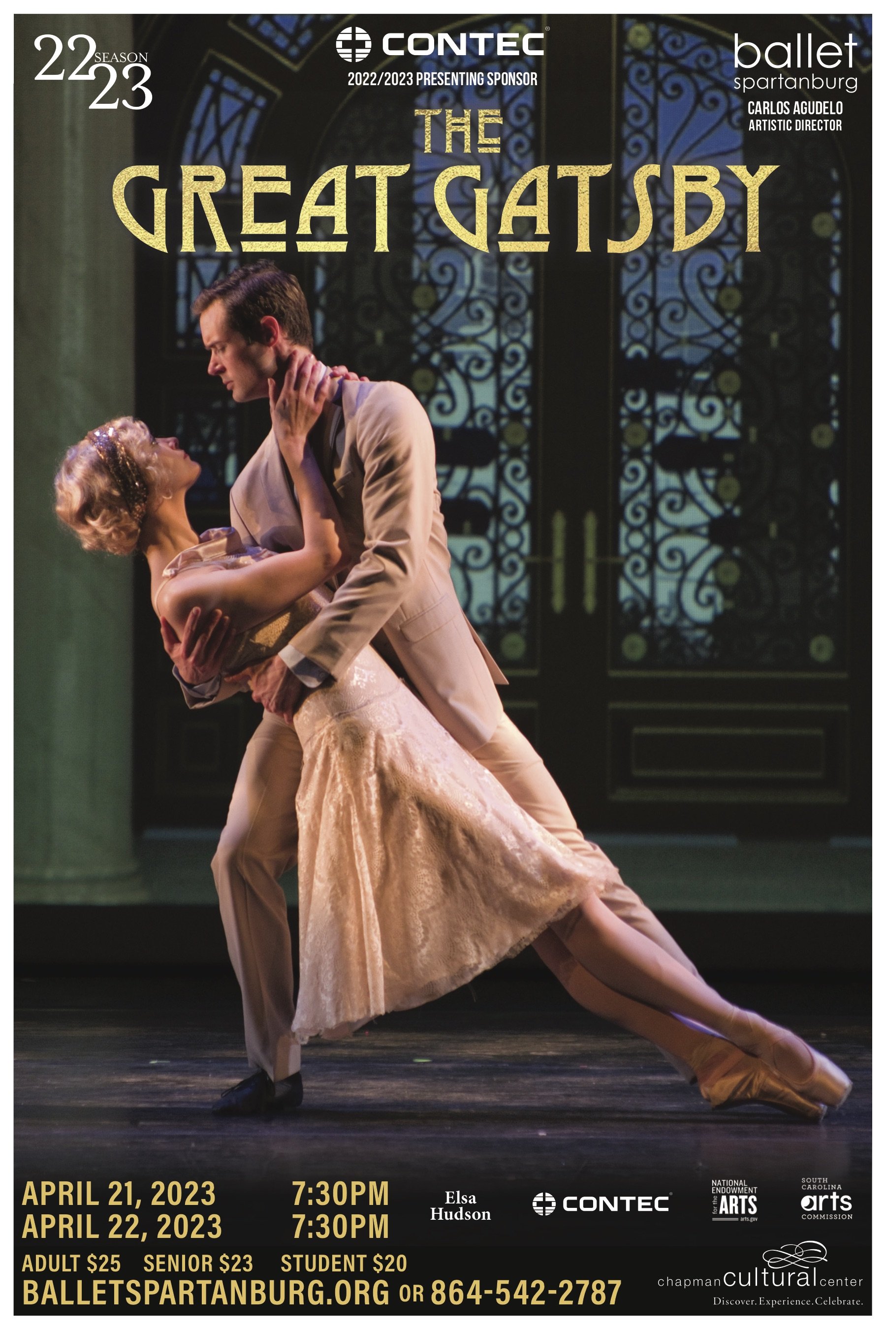 Ballet Spartanburg The Great Gatsby Poster
